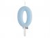 Baby blue number 0 birthday cake candle