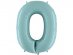 Large foil balloon number 0 in light blue color 100cm