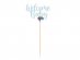Welcome Baby pale blue cake topper