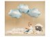 Foil balloon in the shape of a cloud in pastel blue color for party decoration