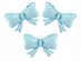 Light blue bows foil balloons 3pcs