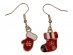 Glove and sock pair of earrings for Christmas
