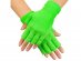 Fngerless gloves in neon UV green color