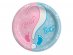 Girl or boy small paper plates for a gender reveal party theme 8pcs