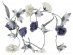 Flower garland in purple-grey color 220cm