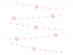 Decorative garland with pink pearls 650cm