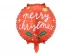Merry Christmas κόκκινο foil μπαλόνι με θέμα το Γκι για τα Χριστούγεννα