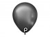 Glam coal small latex balloons in black-grey metallic color 10pcs