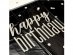 Glitz Happy Birthday black tablecover for a birthday theme party
