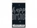 Glitz black Happy Birthday tablecover 137cm x 213cm