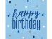 Glitz blue Happy Birthday luncheon napkins 16pcs