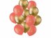 Λάτεξ μπαλόνια σε χρυσό και κοκκινωπό χρώμα για πάρτυ γενεθλίων 12τμχ