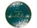 Green Happy Birthday Glamour large paper plates 6pcs
