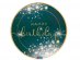 Green Happy Birthday glamour small paper plates 6pcs