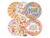 Groovy mix small paper plates 6pcs