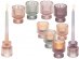 Glass tea light and candle holder 6cm x 8cm