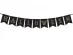 Halloween black bunting with gold foiled print 175cm