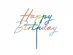 Happy Birthday colorful acrylic cake topper