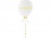 White latex balloon with tulle and gold Happy Birthday letters