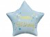 Happy Birthday pale blue star foil balloon 44cm