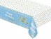 Happy Birthday light blue foil tablecover