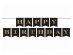 Happy Birthday μαύρη γιρλάντα με χρυσά γράμματα 250εκ
