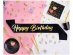 Μαύρη κορδέλα με χρυσά γράμματα Happy Birthday για πάρτυ γενεθλίων