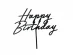 Happy Birthday acrylic black cake topper 16,5cm