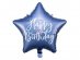 Happy Birthday foil star balloon with holographic print 40cm