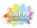 Happy Birthday rainbow colors pinata 38cm x 28cm