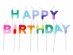 Happy Birthday colorful cake candles with modern patern