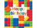 Happy Birthday χαρτοπετσέτες για πάρτυ με θέμα τα τουβλάκια 16τμχ