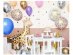 Άσπρο foil μπαλόνι με χρυσό τύπωμα τα γράμματα Happy Birthday to You