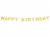 Happy Birthday gold glitter letter garland 225cm