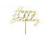 Happy Birthday gold acrylic cake topper 18cm x 16,5cm