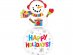 Happy Holidays snowman super shape foil balloon 155cm