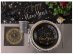 Black large paper plates with gold bordure and Happy New year print