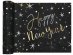 Happy New Year black table runner with gold letters 3m