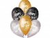 Happy New Year fireworks printed latex balloons 6pcs
