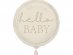 Neutral foil balloon with Hello Baby print 45cm