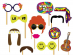 Hippie photo booth props 12pcs