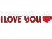 I love You κόκκινη γιρλάντα με γκλίτερ 300εκ