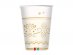 Ivory and Gold Elegant paper cups 6pcs