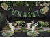 Decorative paper garland with Jurassic letters for a dinosaur theme party