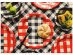 Towel napkins with checkered design in black color