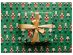 Green color wrapping paper with the nutcrackers design for Christmas gifts