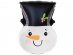 Snowman head with his hat foil balloon 60cm