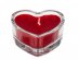 Red heart candle in a glass 8cm