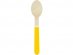 Yellow wooden spoons with gold foiled details 8pcs