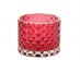 Red glass candle holder